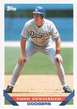 #620 Todd Benzinger - Los Angeles Dodgers - 1993 Topps Baseball