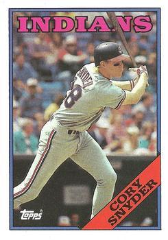 #620 Cory Snyder - Cleveland Indians - 1988 Topps Baseball