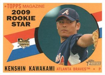 #620 Kenshin Kawakami - Atlanta Braves - 2009 Topps Heritage Baseball