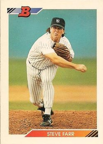 #622 Steve Farr - New York Yankees - 1992 Bowman Baseball