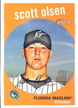 #624 Scott Olsen - Florida Marlins - 2008 Topps Heritage Baseball