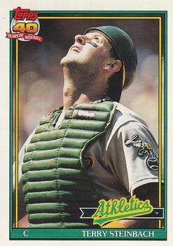 #625 Terry Steinbach - Oakland Athletics - 1991 O-Pee-Chee Baseball