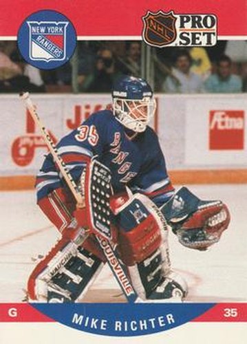 #627 Mike Richter - New York Rangers - 1990-91 Pro Set Hockey