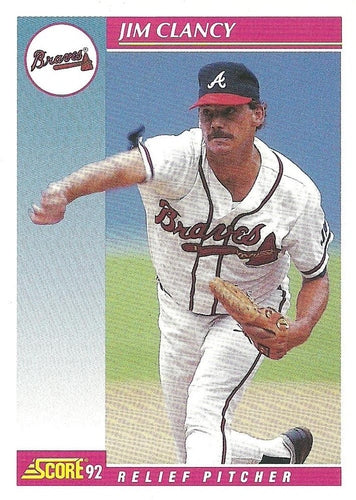 #627 Jim Clancy - Atlanta Braves - 1992 Score Baseball