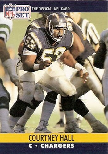 #628 Courtney Hall - San Diego Chargers - 1990 Pro Set Football
