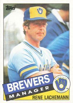 #628 Rene Lachemann - Milwaukee Brewers - 1985 Topps Baseball