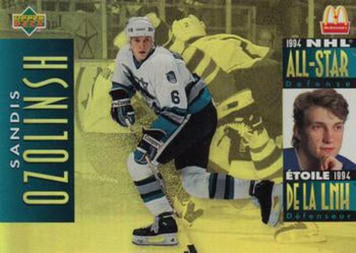 #McD-11 Sandis Ozolinsh - San Jose Sharks - 1994-95 Upper Deck McDonald's Hockey