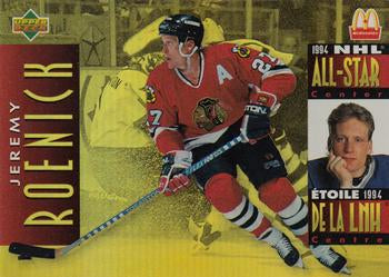 #McD-20 Jeremy Roenick - Chicago Blackhawks - 1994-95 Upper Deck McDonald's Hockey