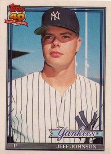 #62T Jeff Johnson - New York Yankees - 1991 Topps Traded Baseball