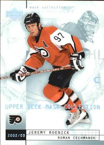 #62 Jeremy Roenick / Roman Cechmanek - Philadelphia Flyers - 2002-03 Upper Deck Mask Collection Hockey