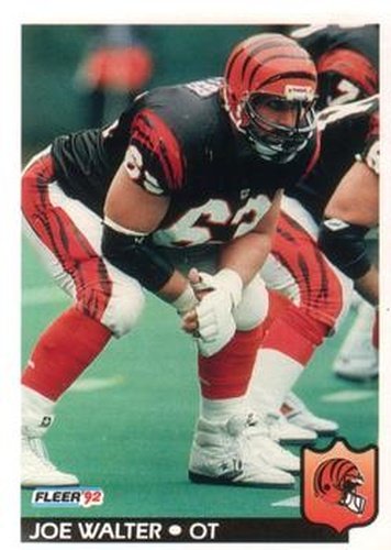 #62 Joe Walter - Cincinnati Bengals - 1992 Fleer Football