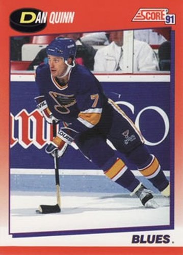 #62 Dan Quinn - St. Louis Blues - 1991-92 Score Canadian Bilingual Hockey
