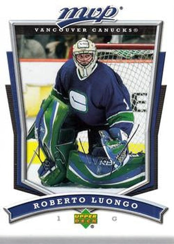 #62 Roberto Luongo - Vancouver Canucks - 2007-08 Upper Deck MVP Hockey
