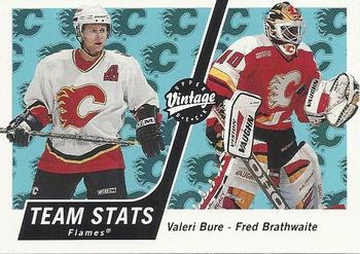 #62 Valeri Bure / Fred Brathwaite - Calgary Flames - 2000-01 Upper Deck Vintage Hockey