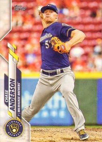 #62 Chase Anderson - Milwaukee Brewers - 2020 Topps Baseball