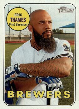 #62 Eric Thames - Milwaukee Brewers - 2018 Topps Heritage Baseball