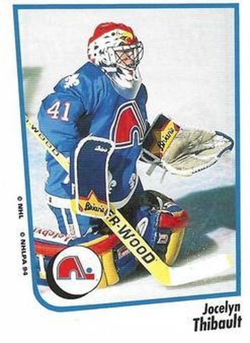 #62 Jocelyn Thibault - Quebec Nordiques - 1994-95 Panini Hockey Stickers