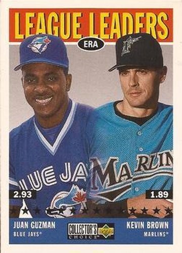 #62 Kevin Brown / Juan Guzman - Florida Marlins / Toronto Blue Jays - 1997 Collector's Choice Baseball