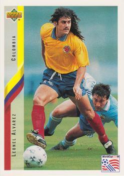 #62 Leonel Alvarez - Colombia - 1994 Upper Deck World Cup Contenders English/Spanish Soccer