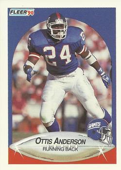 #62 Ottis Anderson - New York Giants - 1990 Fleer Football