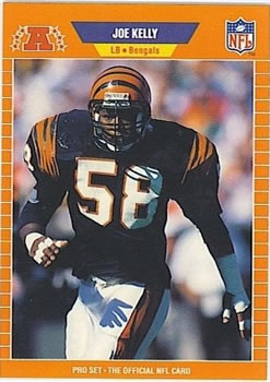 #62 Joe Kelly - Cincinnati Bengals - 1989 Pro Set Football