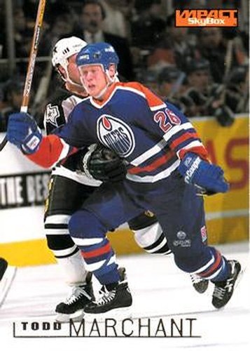 #62 Todd Marchant - Edmonton Oilers - 1995-96 SkyBox Impact Hockey