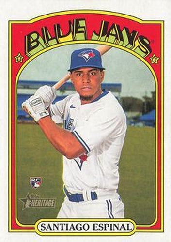 #630 Santiago Espinal - Toronto Blue Jays - 2021 Topps Heritage Baseball