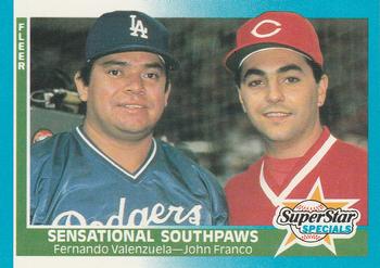 #631 Fernando Valenzuela / John Franco - Los Angeles Dodgers / Cincinnati Reds - 1987 Fleer Baseball