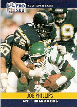 #631 Joe Phillips - San Diego Chargers - 1990 Pro Set Football