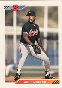 #631 Arthur Rhodes - Baltimore Orioles - 1992 Bowman Baseball