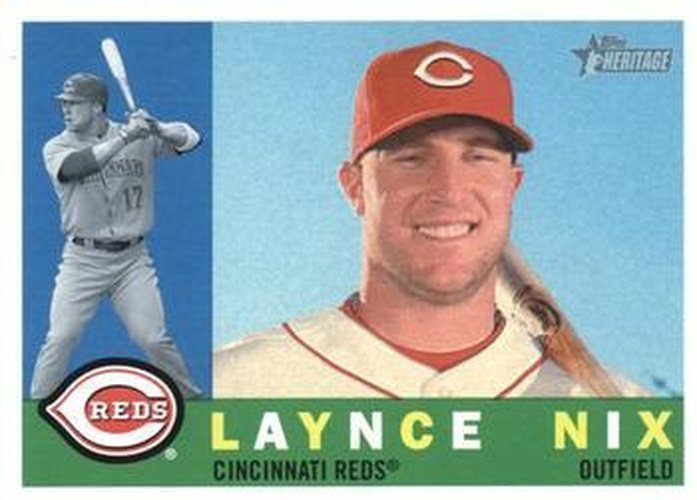 #631 Laynce Nix - Cincinnati Reds - 2009 Topps Heritage Baseball