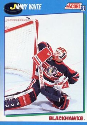 #632 Jim Waite - Chicago Blackhawks - 1991-92 Score Canadian Hockey