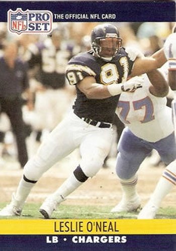 #632 Leslie O'Neal - San Diego Chargers - 1990 Pro Set Football