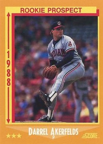 #632 Darrel Akerfelds - Cleveland Indians - 1988 Score Baseball