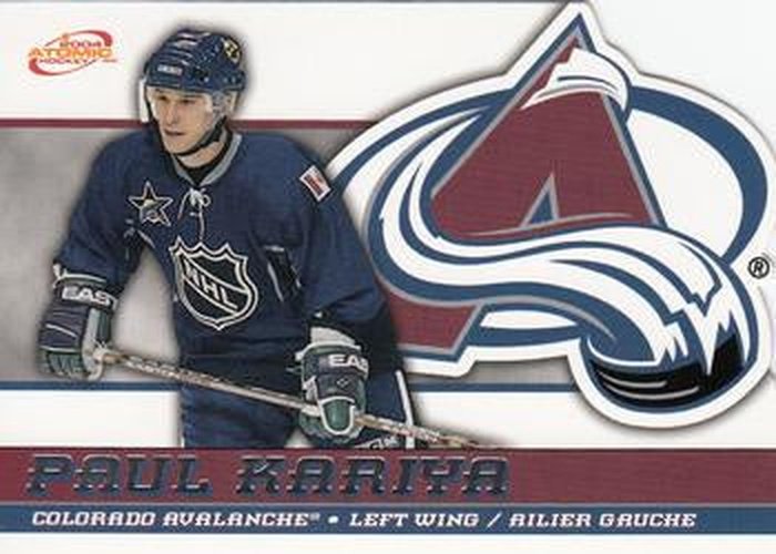 #12 Paul Kariya - Colorado Avalanche - 2003-04 Pacific McDonald's Hockey