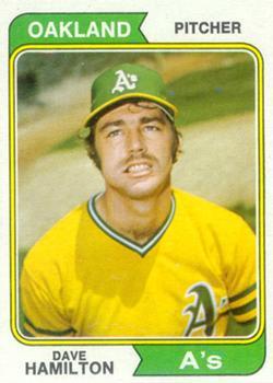 #633 Dave Hamilton - Oakland Athletics - 1974 Topps Baseball