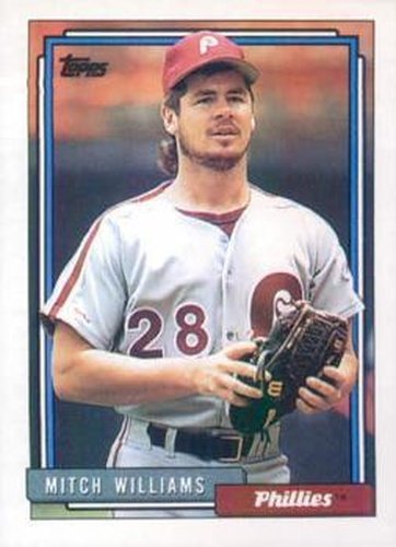 #633 Mitch Williams - Philadelphia Phillies - 1992 Topps Baseball