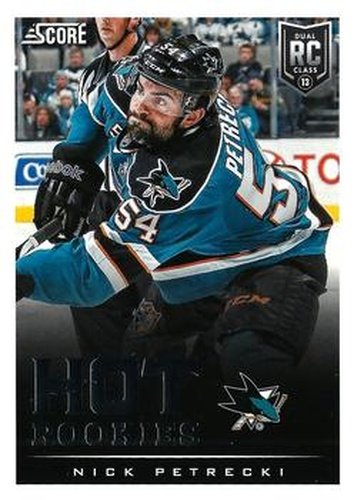 #634 Nick Petrecki - San Jose Sharks - 2013-14 Score Hockey