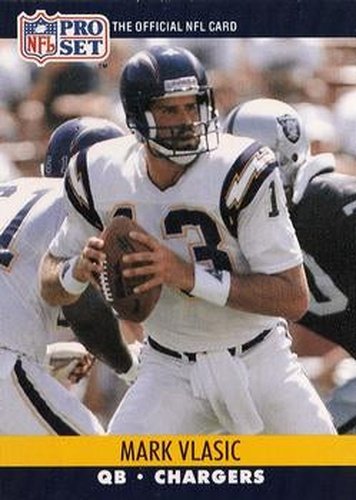 #634 Mark Vlasic - San Diego Chargers - 1990 Pro Set Football
