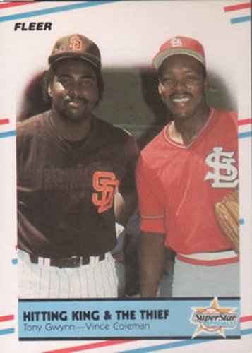 #634 Tony Gwynn / Vince Coleman - San Diego Padres / St. Louis Cardinals - 1988 Fleer Baseball