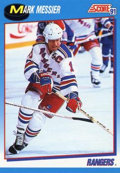 #635 Mark Messier - New York Rangers - 1991-92 Score Canadian Bilingual Hockey