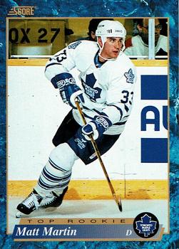 #635 Matt Martin - Toronto Maple Leafs - 1993-94 Score Canadian Hockey