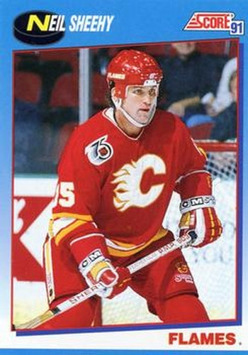 #636 Neil Sheehy - Calgary Flames - 1991-92 Score Canadian Bilingual Hockey