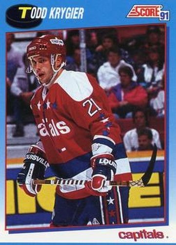 #637 Todd Krygier - Washington Capitals - 1991-92 Score Canadian Bilingual Hockey
