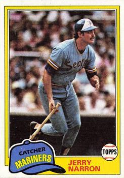 #637 Jerry Narron - Seattle Mariners - 1981 Topps Baseball