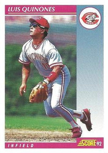 #638 Luis Quinones - Cincinnati Reds - 1992 Score Baseball