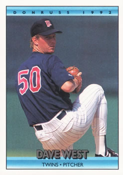 #638 Dave West - Minnesota Twins - 1992 Donruss Baseball