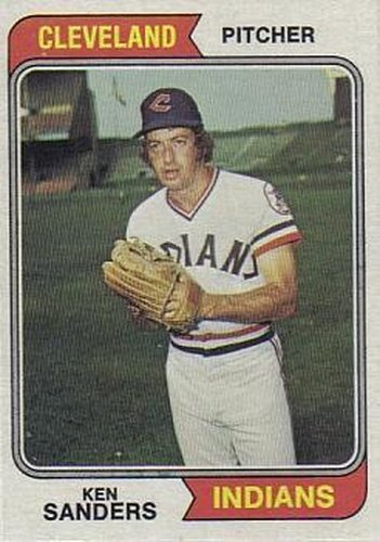 #638 Ken Sanders - Cleveland Indians - 1974 Topps Baseball