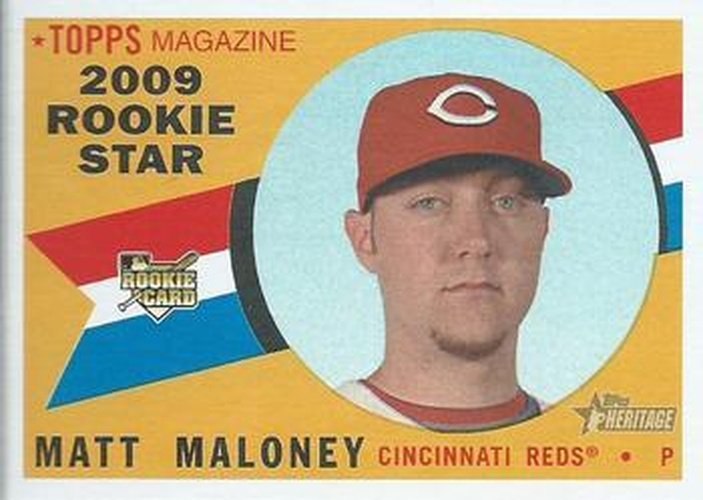 #638 Matt Maloney - Cincinnati Reds - 2009 Topps Heritage Baseball