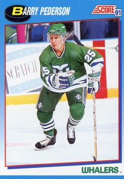 #639 Barry Pederson - Hartford Whalers - 1991-92 Score Canadian Bilingual Hockey